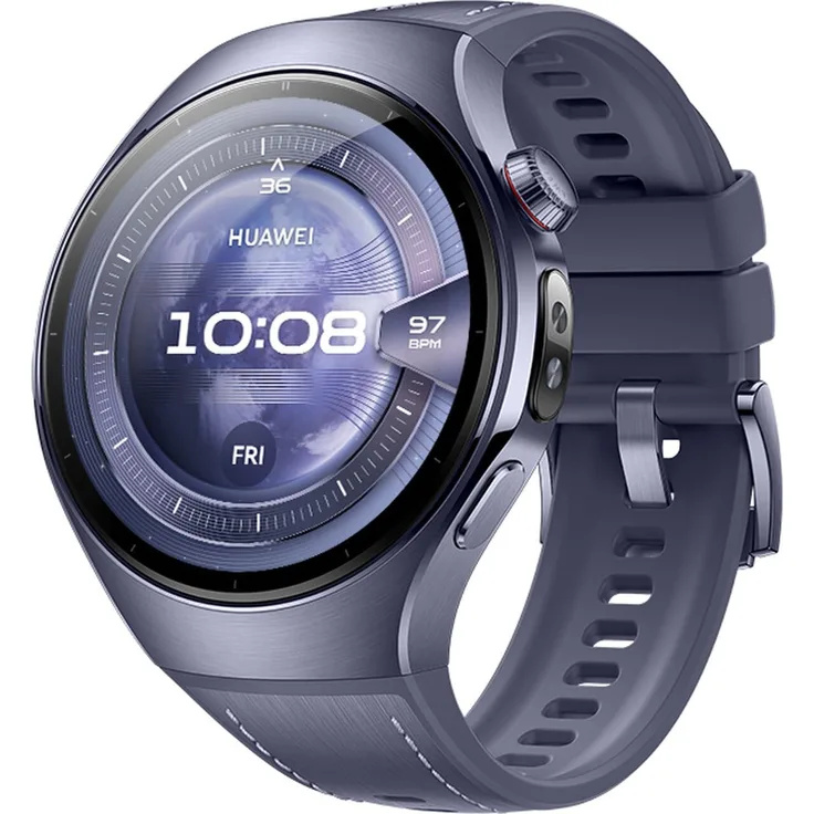 HUAWEI WATCH 5, Smartwatch mit 1,38" Touchscreen, GPS, 5 ATM wasserdicht, Gesundheitsmonitor, Keramik-Titan-Gehäuse, 58 g
