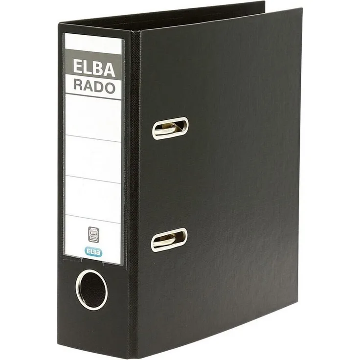 ELBA Aktenordner rado plast, DIN A5 hoch, 7,5 cm Rückenbreite, PVC außen, mit Raumsparschlitzen - Bürotechnik