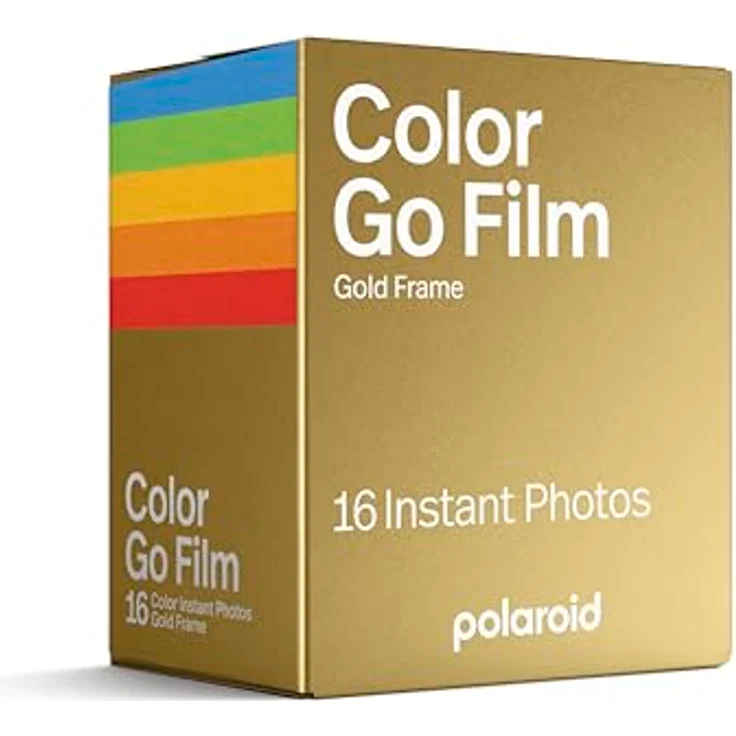 Polaroid Go Farbfilm – Goldrahmen Doppelpack mit 16 farbigen Sofortfotos, kompatibel mit Polaroid Go-Kamera – Bild 3