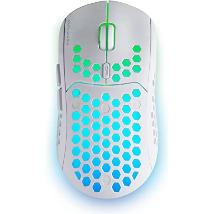 Mars Gaming MMW3W, Kabellose Gaming Maus, RGB Flow, Ultraleicht 79g, 3200DPI, Weiß – Bild 1