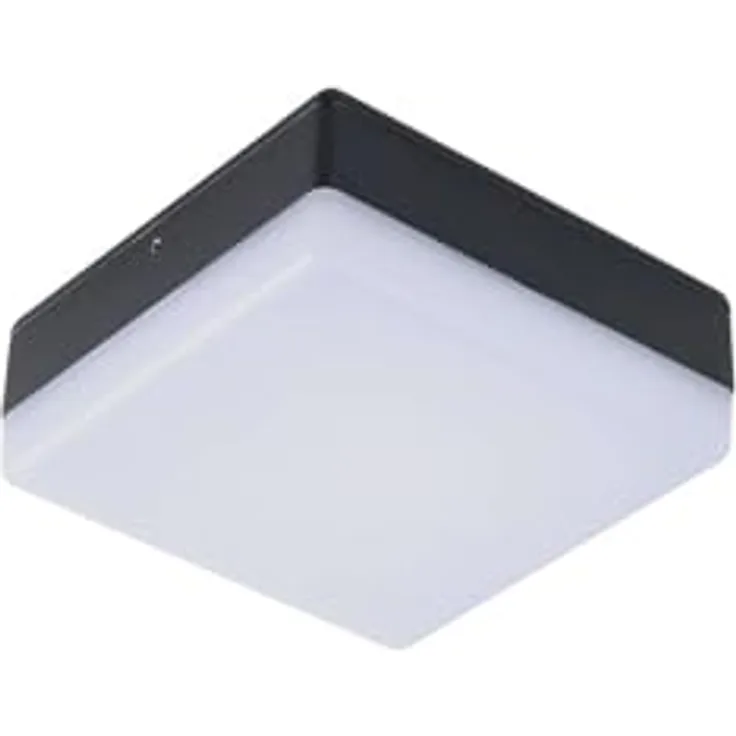 Lucande LED Deckenleuchten 'Thilo' mit Bewegungsmelder (spritzwassergeschützt, Modern, 1 flammig, Weiß) - Außenleuchte für Garten, Terasse, Balkon & Haus, LED-Deckenleuchte