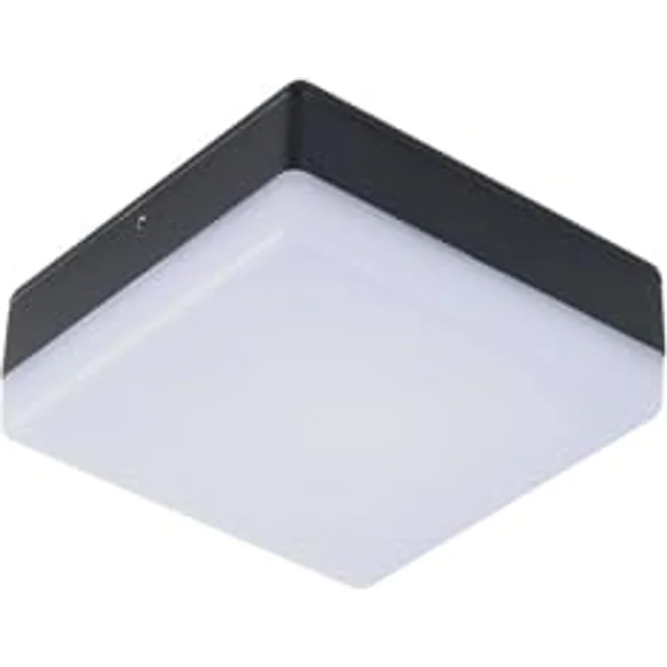 Lucande LED Deckenleuchten 'Thilo' mit Bewegungsmelder (spritzwassergeschützt, Modern, 1 flammig, Weiß) - Außenleuchte für Garten, Terasse, Balkon & Haus, LED-Deckenleuchte – Bild 1
