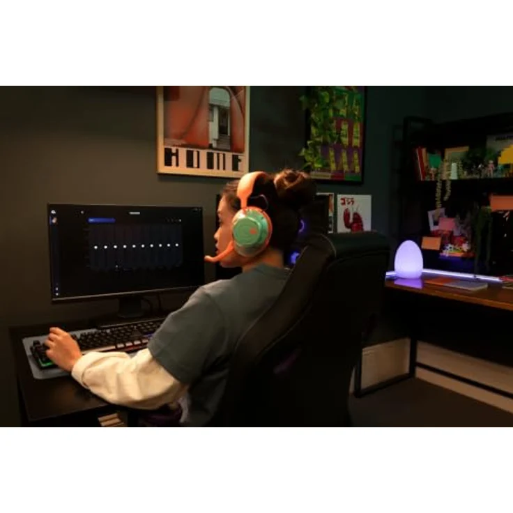 JBL QUANTUM 520, Over-ear Gaming-Headset mit Bluetooth, 50-mm-Treibern, abnehmbaren Kardioid-Mikrofon und bis zu 37 Stunden Akkulaufzeit, Coral – Bild 2