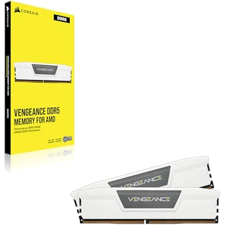 CORSAIR Vengeance DDR5 RAM 32GB (2x16GB) 6000MHz CL36-44-44-96 1.35V AMD Expo & Intel XMP Desktop-Computer-Speicher - Weiß – Bild 7