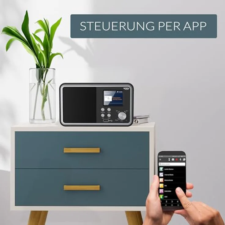 Xoro DAB 300 IR, Digitales WLAN Internet Radio mit 2.4“ Farbdisplay, Bluetooth 5.2, FM/DAB+, Wecker, Schwarz – Bild 5