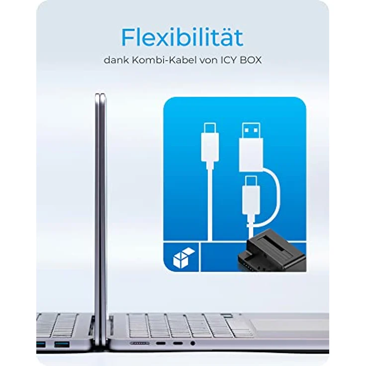 ICY BOX HDD/M.2 NVMe SSD Docking Station USB 3.2 Gen 2 (10 Gbit/s), Festplatten Klonstation & Lesegerät (SATA 2,5/3,5 Zoll & M.2 NVMe), Extern, Adapter, USB-C, USB-A, IB-2914MSCL-C31 – Bild 5