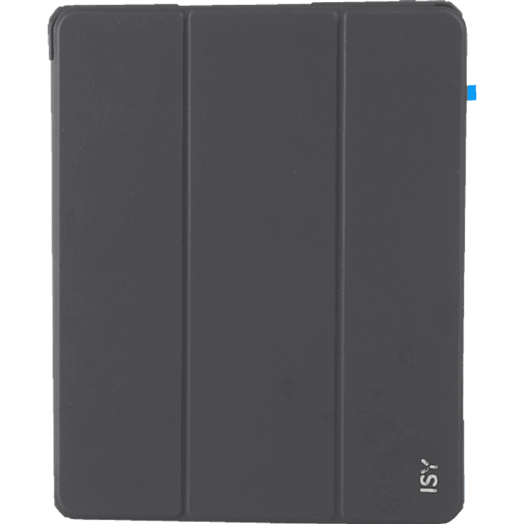 ISY ICT-2005-BK, Bookcover für Apple iPad Pro 12.9" (4., 5., 6. Generation), Schwarz, mit Auto Sleep/Wake Funktion und integriertem Stiftehalter, stoßfestes Design, zwei Aufstellwinkel
