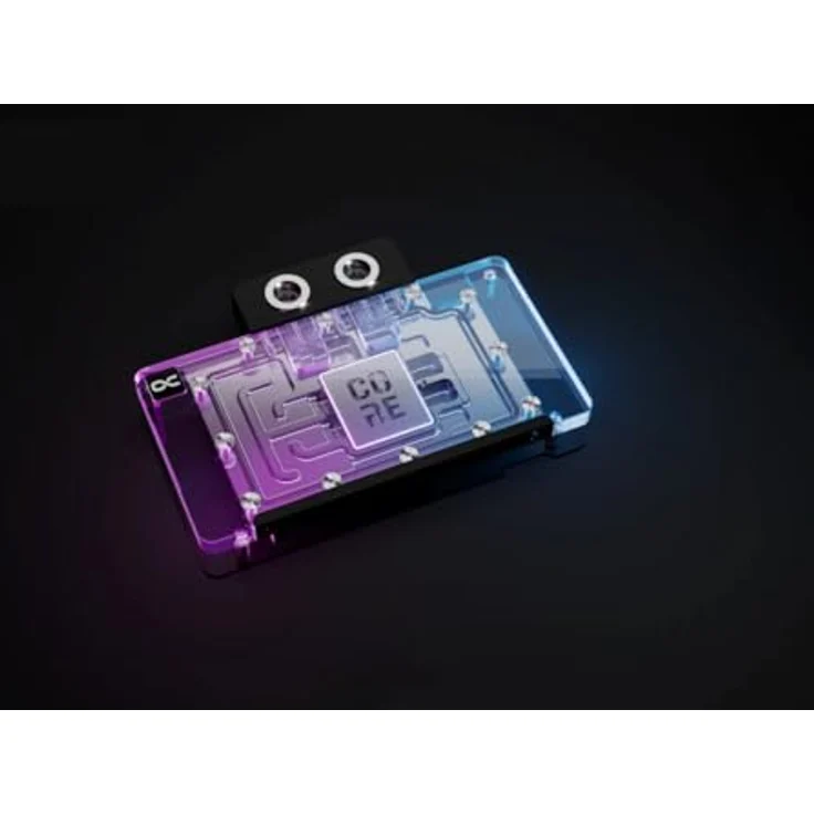 Alphacool Core GeForce RTX 5080 Epic-X Wasserblock mit Backplate, maßgeschneidert für PNY Grafikkarten, Messinganschlüsse, Aluminiumrückplatte – Bild 3