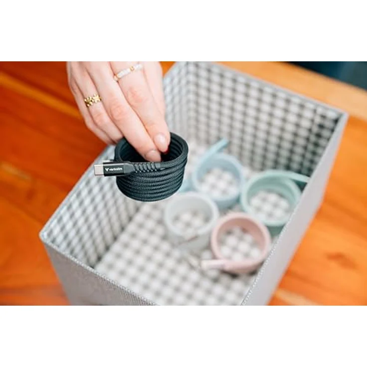 Verbatim Sync & Charge USB-C to USB-C 60W Magnetic 120 cm - Green, Magnetisches Kabel für schnelles Laden und Syncen – Bild 4