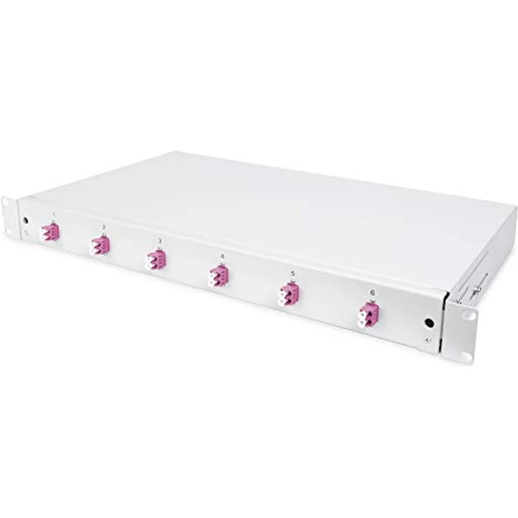 Digitus DN-96330-4 LWL-Patchpanel 6 Port LC, kompakte Spleißbox mit Vollmetallgehäuse und integrierten Spleißkassetten – Bild 2