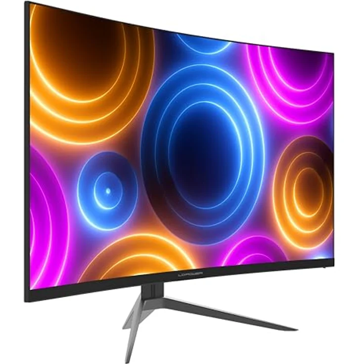 LC-POWER LC-M27QC, 27 Zoll Curved Gaming Monitor, QHD 2560 x 1440, 180 Hz, VA-Panel, AMD FreeSync, 1 ms MPRT, Schwarz – Bild 2