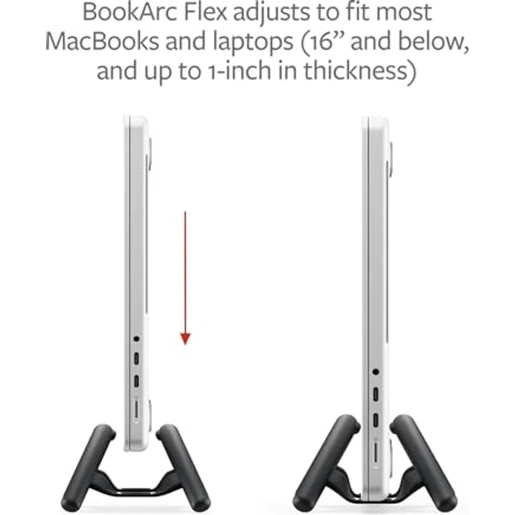 Twelve South BookArc Flex Notebook-Ständer, MacBook Halterung für mehr Platz auf dem Schreibtisch – Bild 4