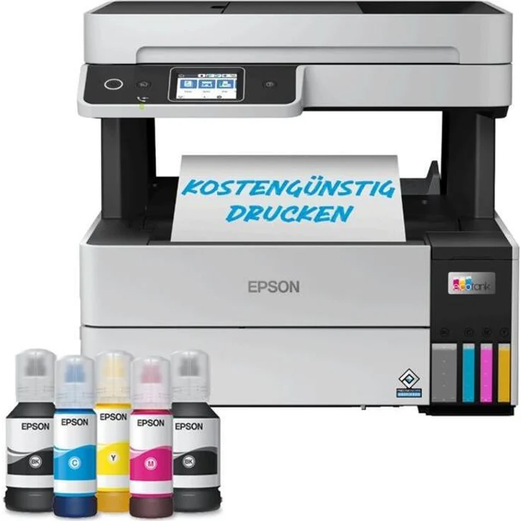 Epson EcoTank ET-5185 Multifunktions-Tintendrucker, mehrfarbig, 4 in 1 Tintenstrahl-Multifunktionsdrucker mit Farb-Tintenstrahl-Technologie, Duplex-Druck und 6,1 cm Farb-Touchscreen – Bild 1