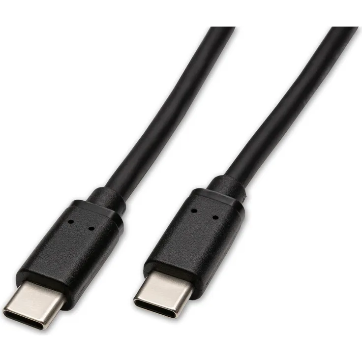 Captiva USB-C Kabel, C-Stecker auf C-Stecker, schwarz, 1,5m, 100W Schnellladung, 0,48 Gbps Datenübertragung