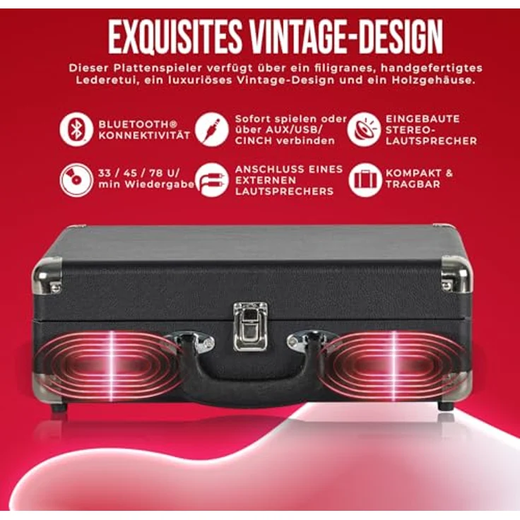 Reflexion HIF1979BT, Plattenspieler mit Bluetooth-Funktion und modernem Design – Bild 4