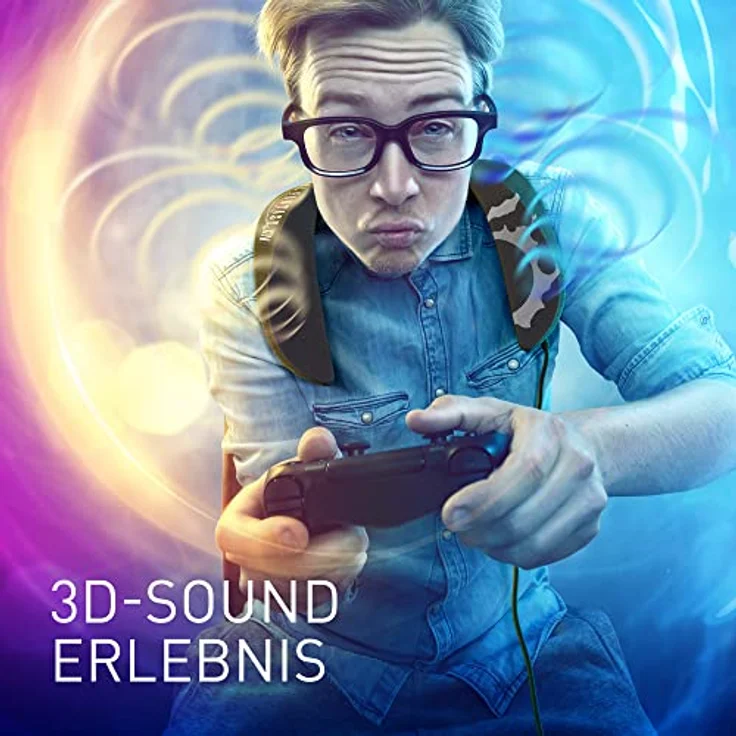 Panasonic SC-GN01E-FF Gaming Nackenlautsprecher, Limited Edition mit eingebautem Mikrofon, USB und Licht, schwarz – Bild 2