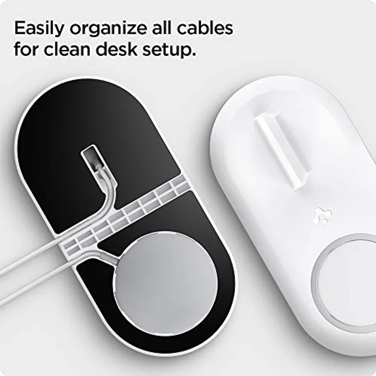 Spigen Magfit Duo Apple Magsafe & Watch Charger Stand (5 W), Schwarz/Weiss, Wireless Charger – Bild 7