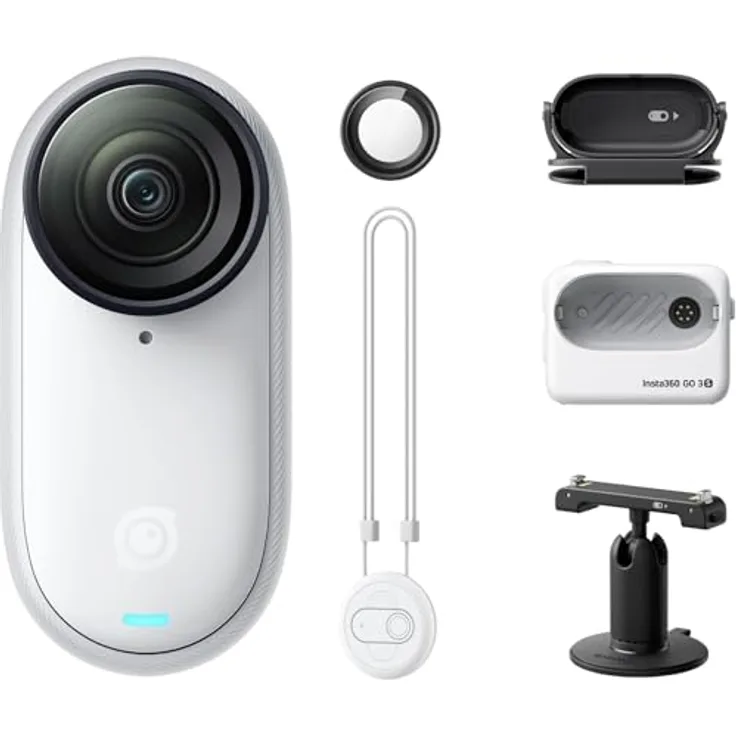Insta360 GO3S mit 128 GB Speicher (weiß), Action-Cam mit 4K Ultra-Weitwinkel-Aufnahmen - Preisvergleich