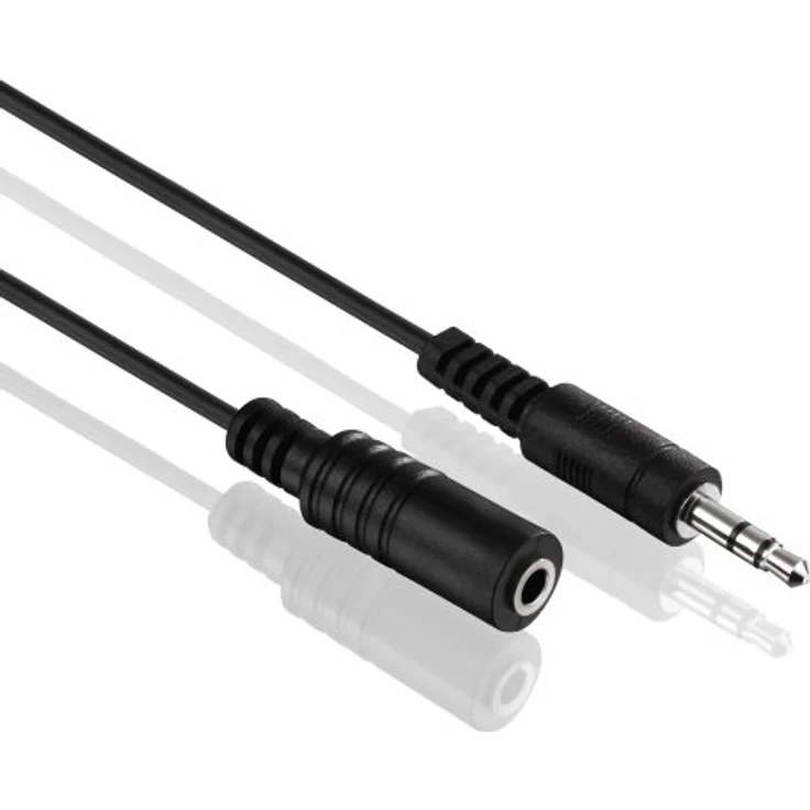 HDSupply LP-AC015-030 Audio Stereo Verlängerungskabel 3,5mm Stecker auf 3,5mm Buchse 3,00m, schwarz – Bild 2