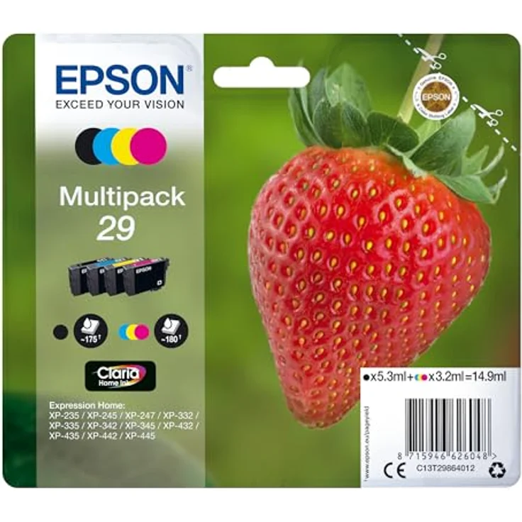 Epson 29 / C 13 T 29864012 Tintenpatrone schwarz cyan magenta yellow original – Bild 2