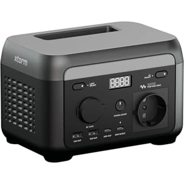 Xtorm Smart Power Station 600W, tragbares Kraftwerk mit 600 Watt, 20000 mAh, 9 Ausgängen, Black