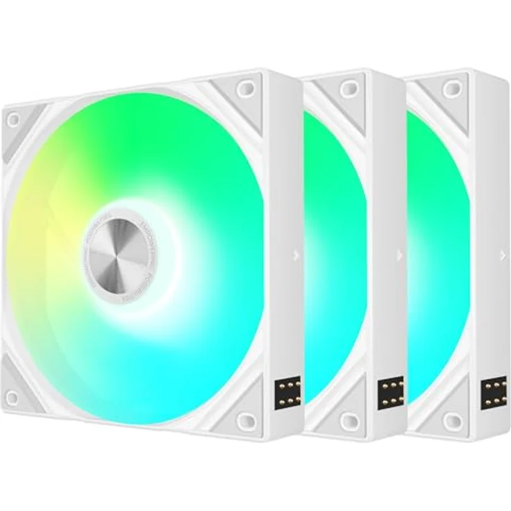 TRYX ROTA SL ARGB Reverse Lüfter, 3er-Pack 120mm mit FDB-Lager und magnetischem Kabel, weiß – Bild 1