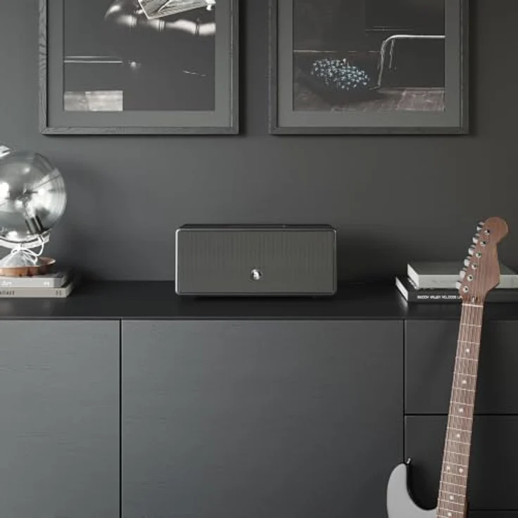 Audio Pro Drumfire D-2 W, Streaming-Lautsprecher mit Airplay 2, Bluetooth, WLAN und kraftvollem HiFi-Klang, Schwarz – Bild 4