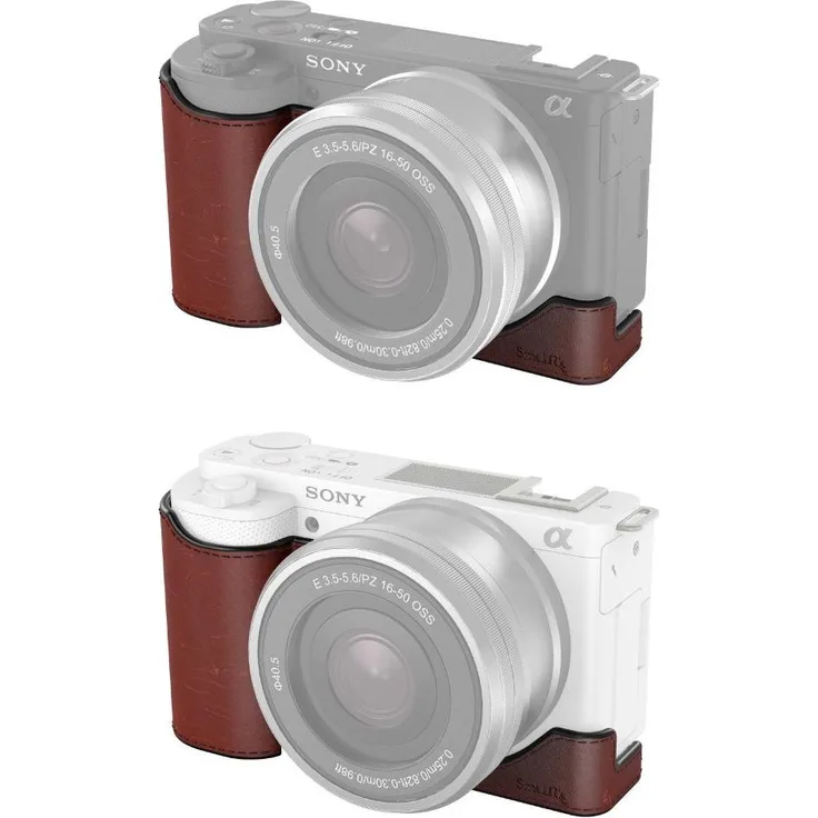 SmallRig Kamera Bereitschaftstasche für Sony ZV-E10, Schwarz, aus hochwertigem Leder, leicht und funktional