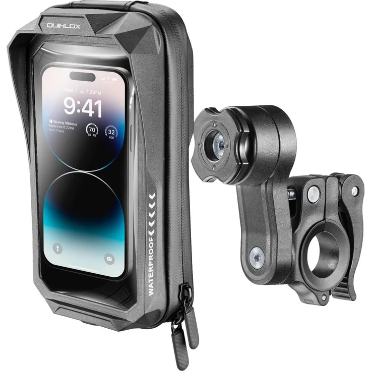 Fixed Smquikloxwppro, Aktive Smartphone Halterung für Motorräder, Schwarz