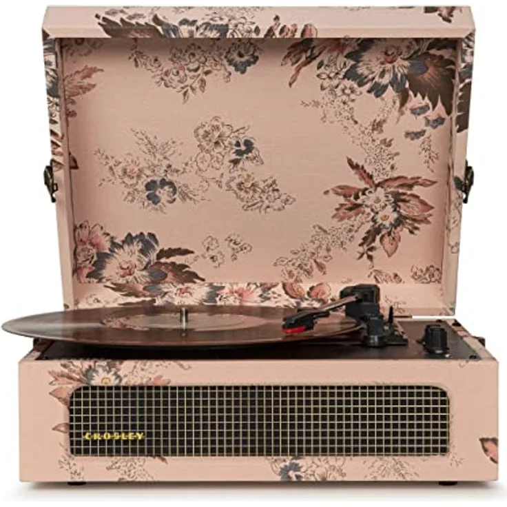 Crosley Plattenspieler mit Blumenmuster, CR8017B-FL4
