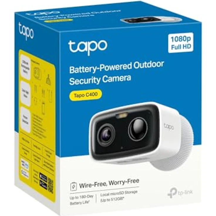TPL Tapo C400, batteriebetriebene Outdoor Überwachungskamera mit 1080p Auflösung, IP65 wasserdicht, mehrfarbig – Bild 2
