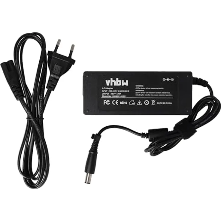 VHBW NOTEBOOK LAPTOP-NETZTEIL 19V, 4.74A, 90W passend für HP Pavilion dv3-2000 Entertainment Notebook-PC-Serie ersetzt 391173-001, 384021-001