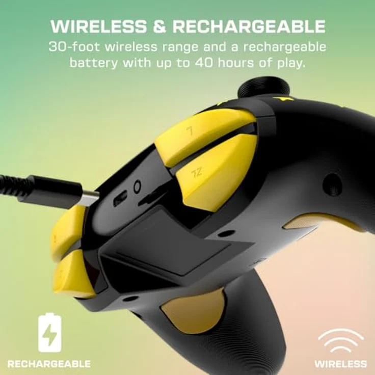 Turtle Beach Rematch Wireless Controller: Super Mario Star - Leuchtet im Dunkeln, Aufladbare Batterie, Offiziell Lizenziert für Nintendo Switch, Lite und OLED – Bild 3