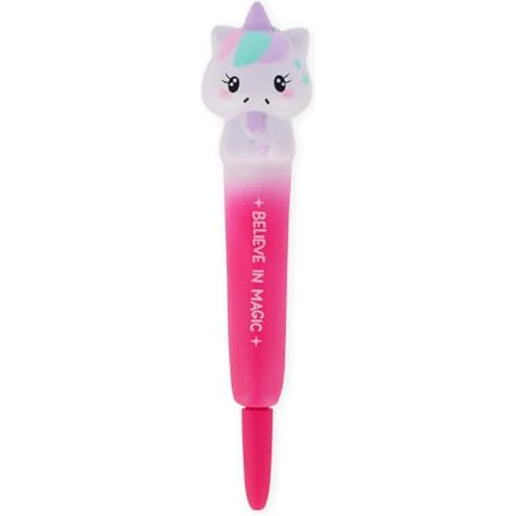 Legami Squishy Gel Pen Squeezies Unicorn, Anti-Stress-Gelstift mit schwarzer Tinte, 1 mm Spitze, Einhorn-Design – Bild 1