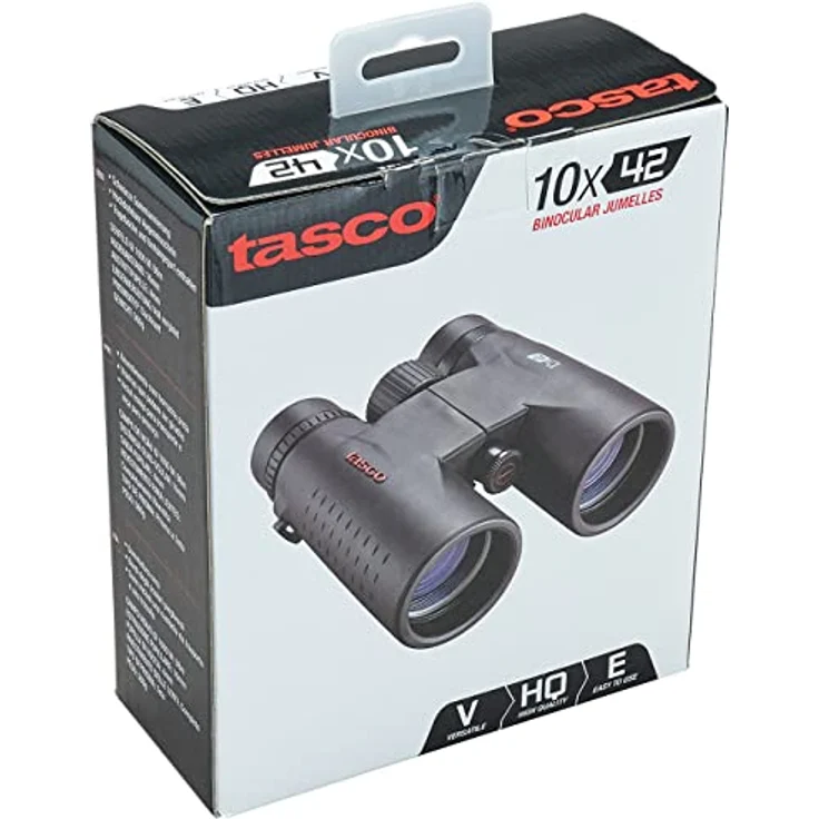 Tasco 10x42 Essentials, Kompaktes Fernglas mit 10-facher Vergrößerung, wetterfest und leicht (290g), inkl. Tragetasche und Reinigungstücher – Bild 15