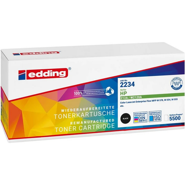edding Tonerpatrone 18-2234, schwarz, kompatibel mit HP 212A, ca. 5.500 Seiten