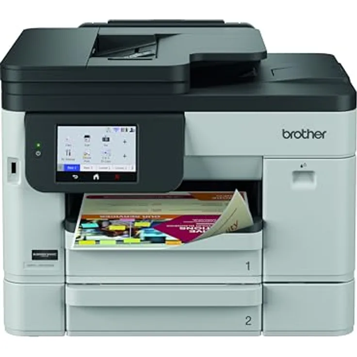 Brother MFC-J5110DW, 4-in-1 Business-Ink Multifunktionsgerät mit 10,9 cm Touchscreen, 28 Seiten/Min. Druckgeschwindigkeit, 500 Blatt Papierzufuhr