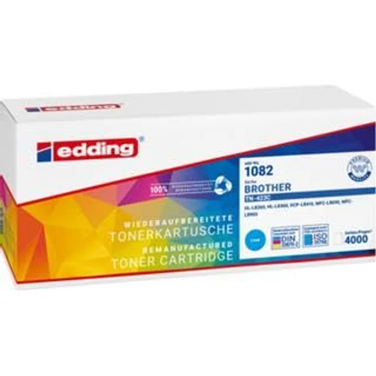 Edding EDD-1082 Cyan Toner, ersetzt Brother TN-423C, hochwertige Druckqualität