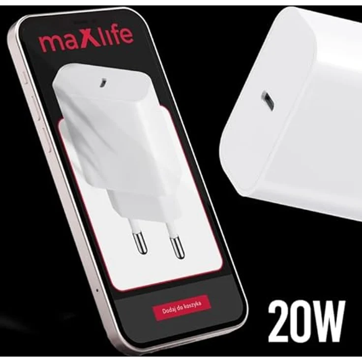 FOREVER MaxLife MXTC-06, 20W Schnellladegerät mit USB-C, PD QC 3.0, weiß, für Handys, Tablets und mehr – Bild 5