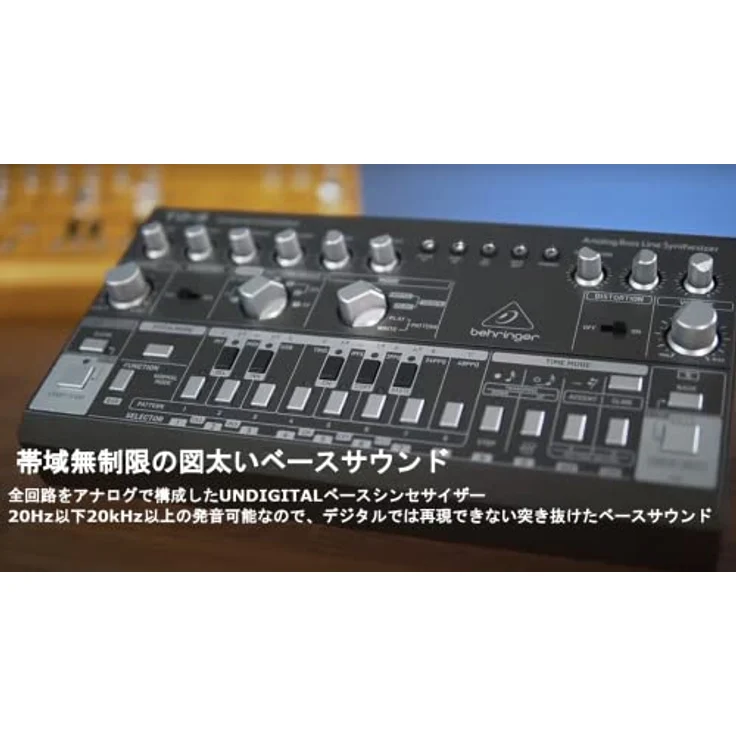 Behringer TD-3 BK, Analog-Synthesizer Clone der Roland TB-303 mit 16-Schritt Stepsequencer und Distortion Effekt, schwarz – Bild 3
