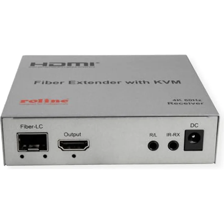 ROLINE KVM Verlängerung über LWL, HDMI 4K bis 3840x2160 @60Hz, USB, 20 km, Metallgehäuse – Bild 5