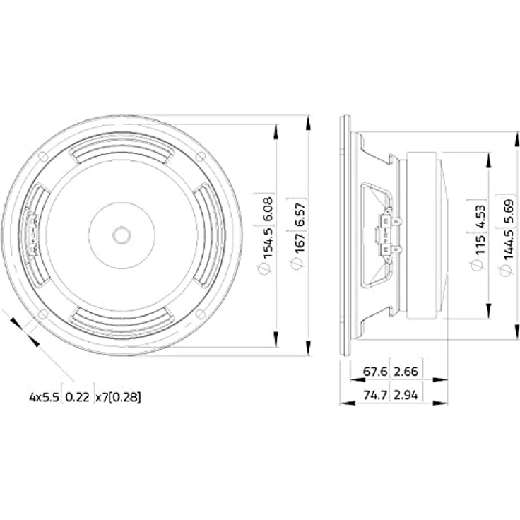 LAVOCE WSF061.52 6.5" Woofer Ferrite Magnet Stahl Korb Treiber, erfahrenes italienisches Forschungs- und Entwicklungsteam – Bild 2