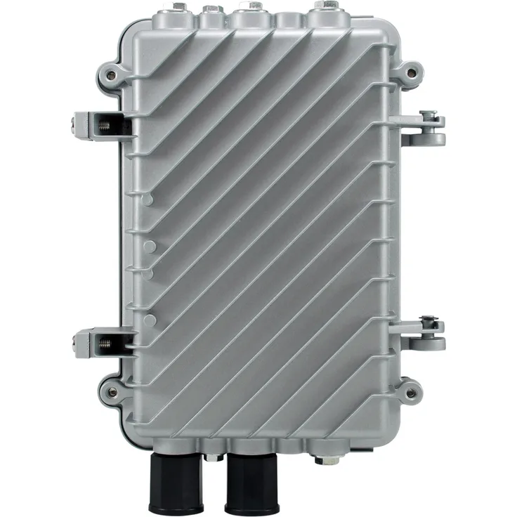 LevelOne POR-1100, Outdoor PoE-Repeater, kaskadierbar, wetterfestes Gehäuse, Silber