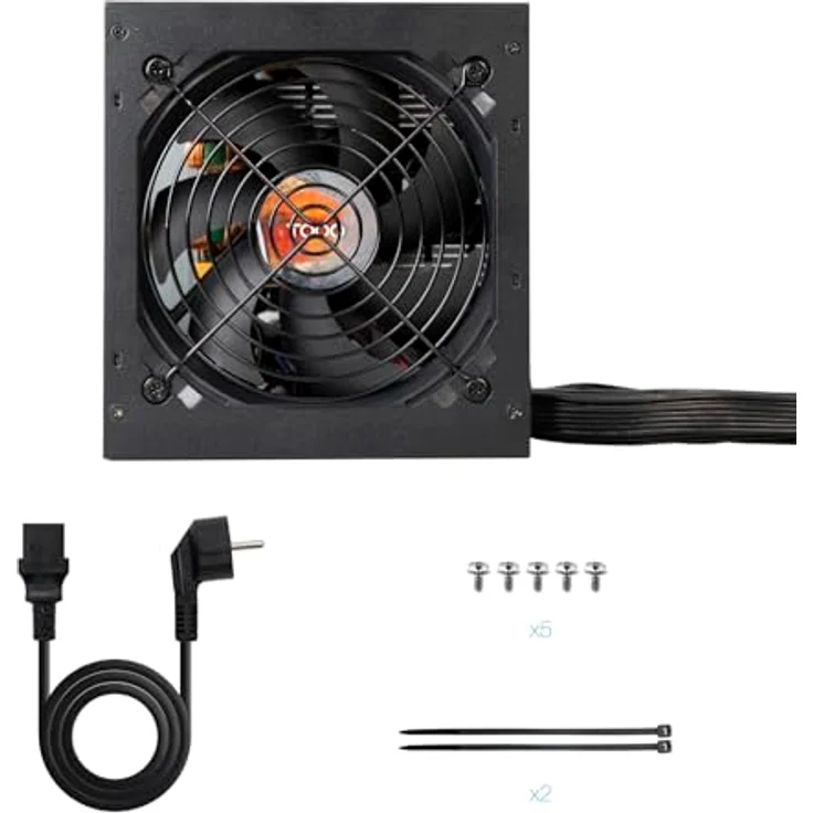 Tooq Technology TQHELIOS-750SP, PC Netzteil mit 750 W, 80 PLUS Bronze-Zertifizierung, aktiver PFC, Schwarz – Bild 6