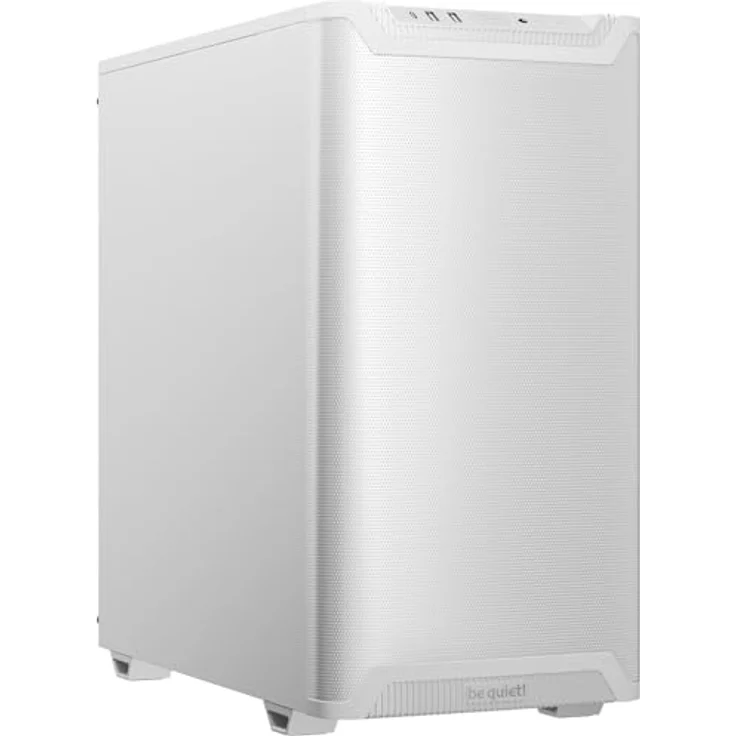 be quiet! Pure Base 501 Airflow White PC-Gehäuse, 2 vorinstallierte Pure Wings 3 140mm PWM White Lüfter, kompakte Abmessungen, USB 3.2 Gen. 2 Type C – Bild 1