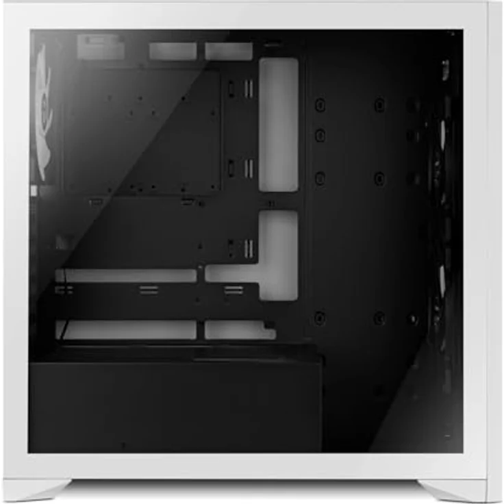 NOX XTREME PRODUCTS Hummer Element - Semitower ATX | M-ATX | ITX, gehärtetes Glas, 3x 140mm Lüfter, Platz für 10 Lüfter, USB-C und 3.0, Weiß – Bild 5