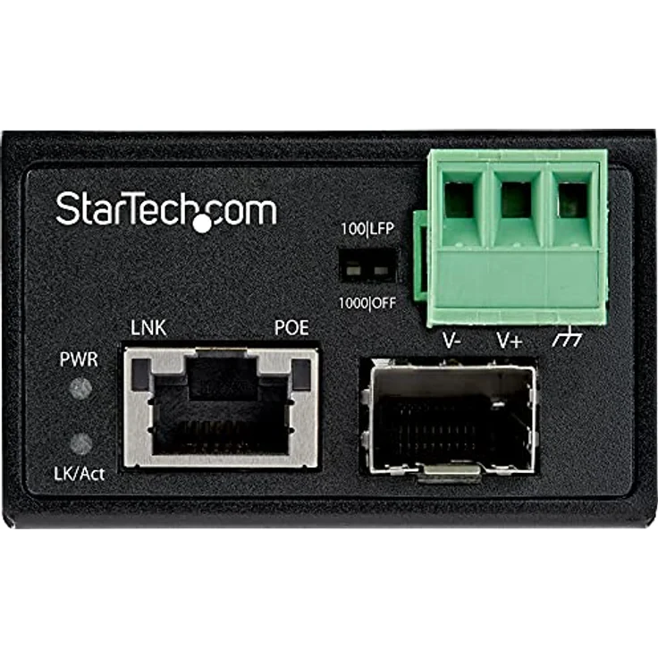 StarTech.com PoE+ Industrial Media Converter 30W - Medienkonverter LWL Kupfer - Singlemode-/Multimode Glasfaser auf Kupfer Gigabit Ethernet - Mini/Kompaktgröße - IP-30/ -40C bis 75C – Bild 2