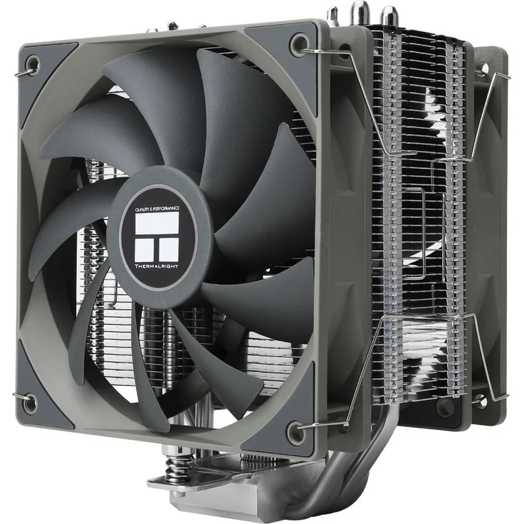 Thermalright Assassin X 120 REFINED SE WHITE, CPU Kühler mit 4 Heatpipes und 2 PWM-Lüftern, Schwarz, 154 mm Höhe