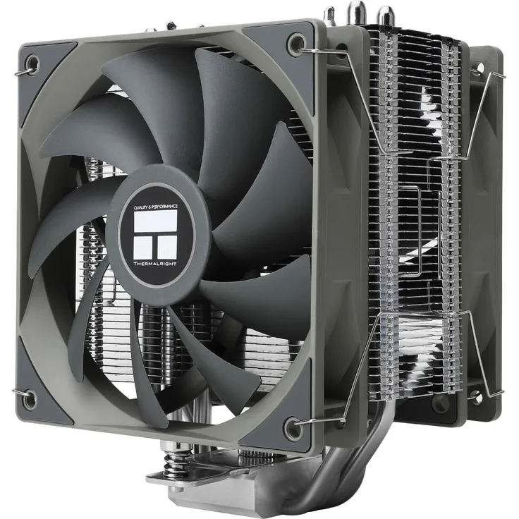 Thermalright Assassin X 120 REFINED SE WHITE, CPU Kühler mit 4 Heatpipes und 2 PWM-Lüftern, Schwarz, 154 mm Höhe