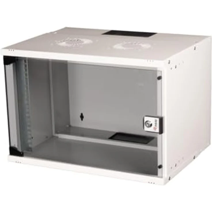 Equip Wandgehäuse 19" 07U 540x400mm grau, Netzwerkschrank mit Fronttür aus gehärtetem Glas – Bild 1